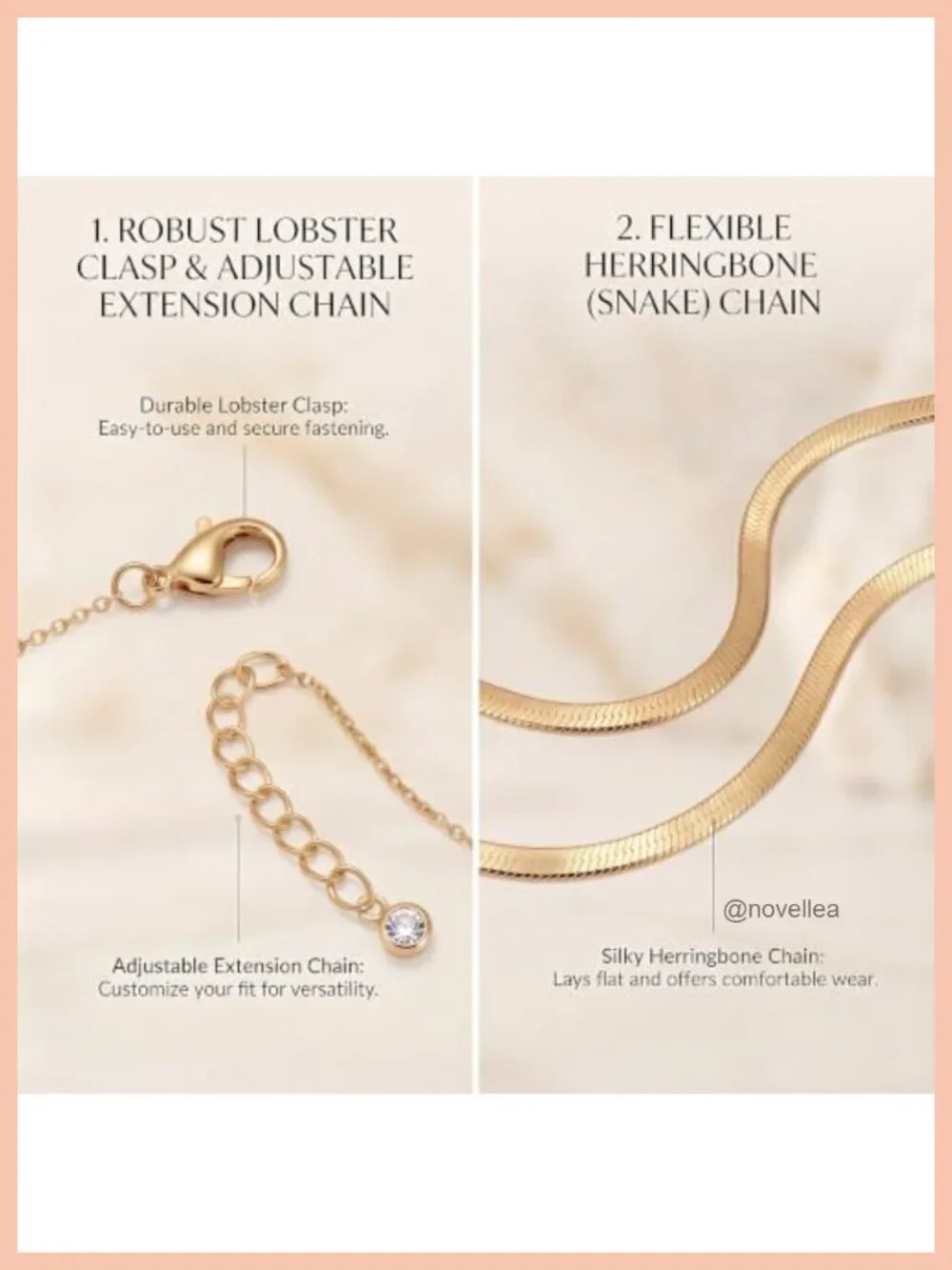 14K Gold Plated Layered Necklace & Bracelet Set Women Jewelry